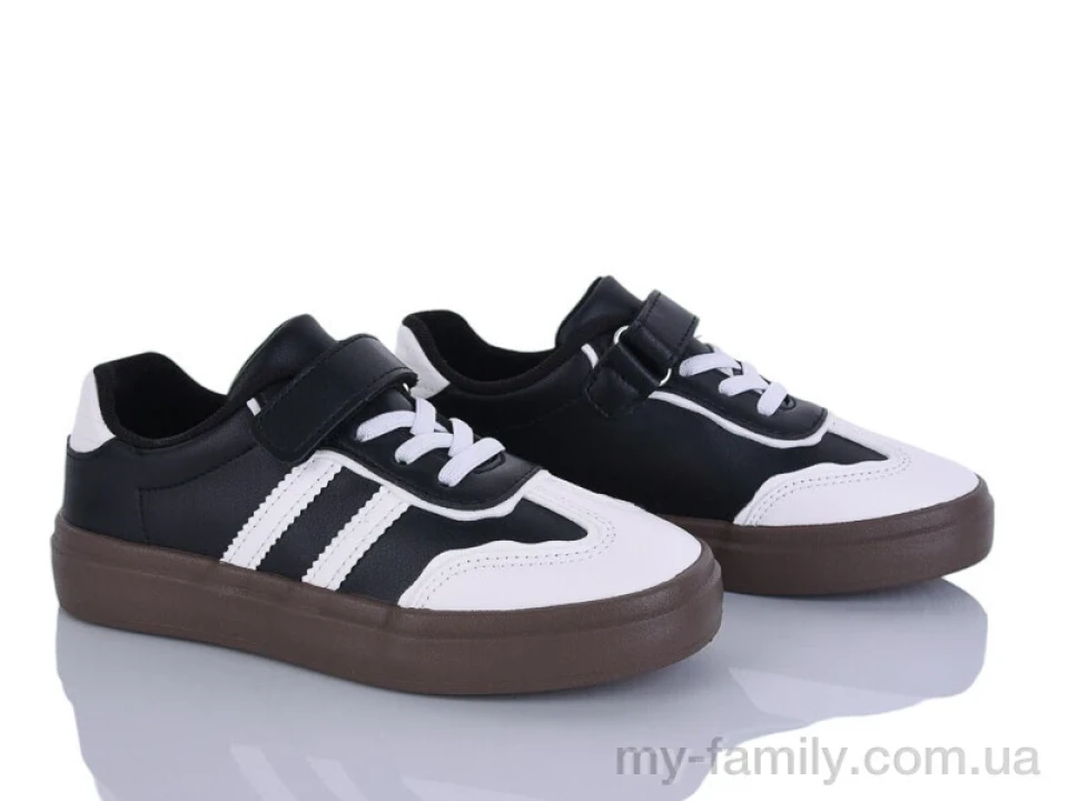 Кросівки штучна шкіра чорний діти унісекс, Дитячі кросівки оптом