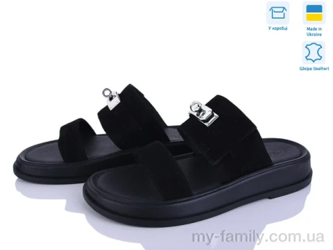 Шльопанці натуральна замша чорний жінки -, Жіночі шльопанці оптом