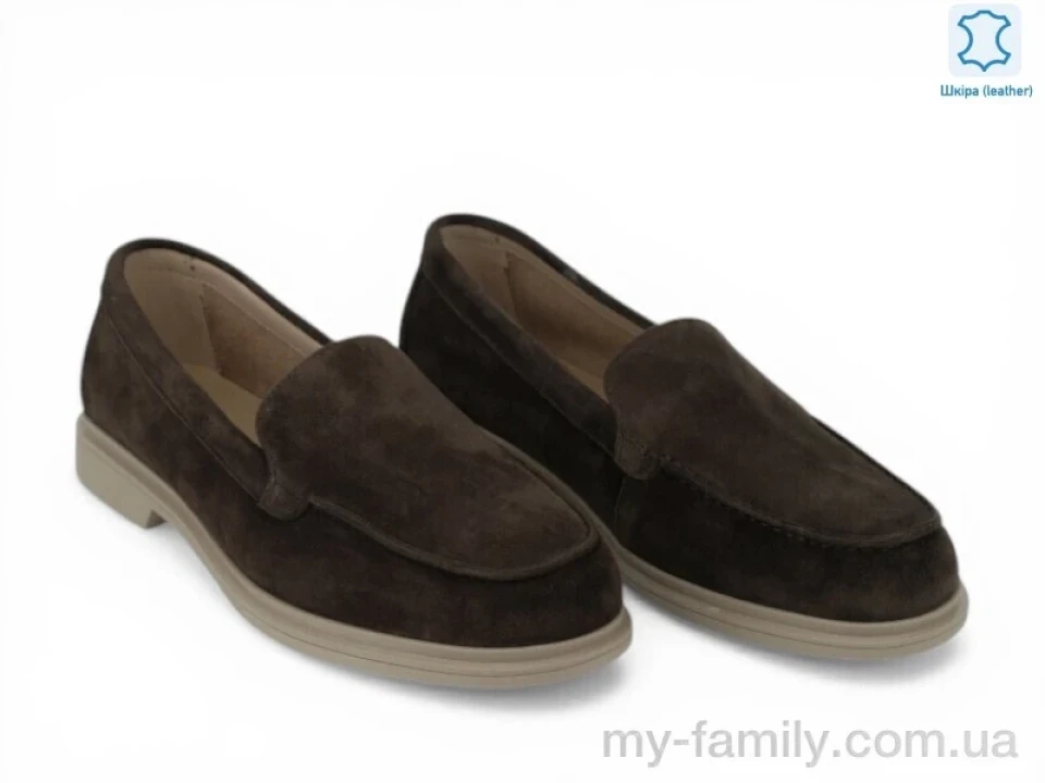 Туфлі натуральна шкіра коричневий жінки -, Туфлі жіночі оптом