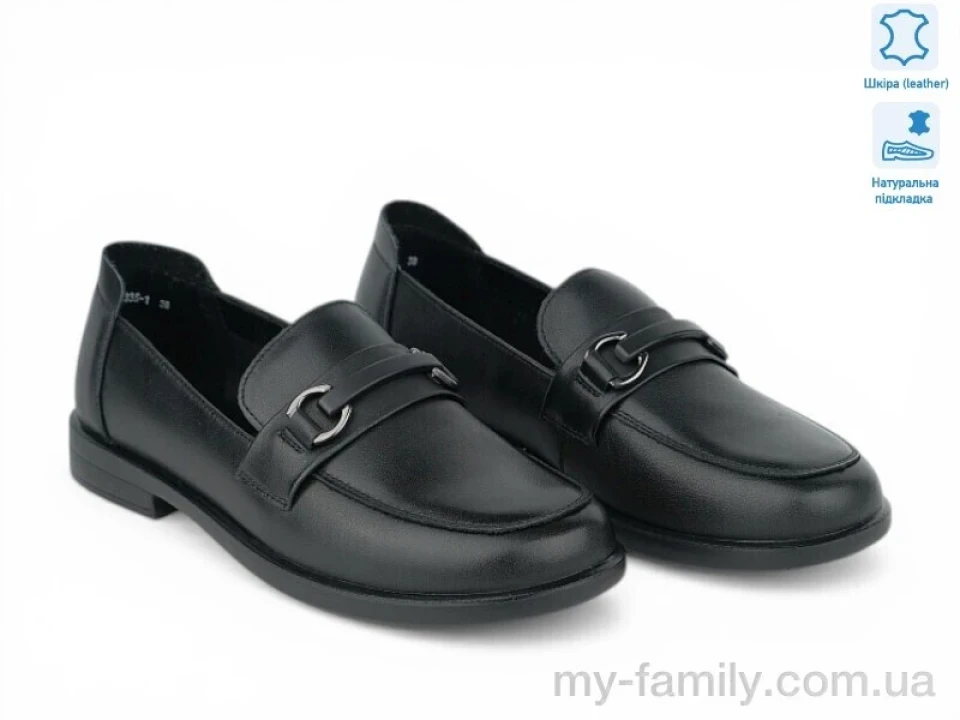 Туфлі натуральна шкіра чорний жінки -, Туфлі жіночі оптом