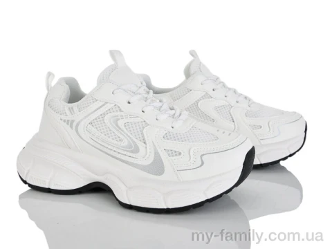 Кросівки штучна шкіра-текстиль білий жінки -, Жіночі кросівки оптом