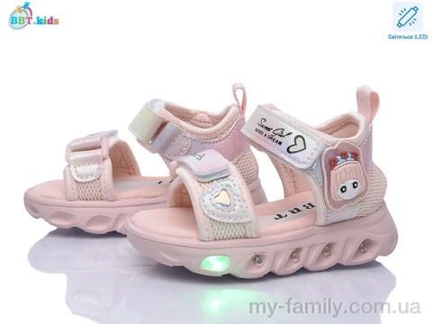 Босоножки искусственная кожа-текстиль розовый дети девочка, Взуття оптом дети