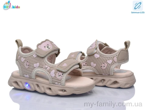 Босоножки искусственная кожа-текстиль бежевый дети девочка, Взуття оптом дети