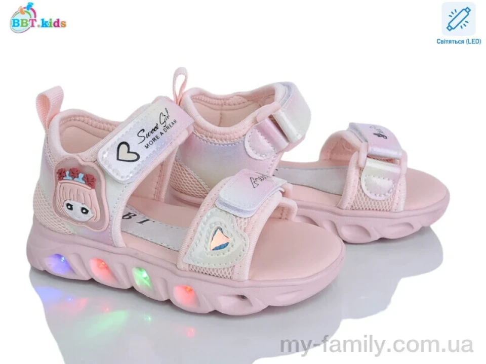 Босоніжки штучний лак-текстиль рожевий діти дівчинка, Взуття оптом діти