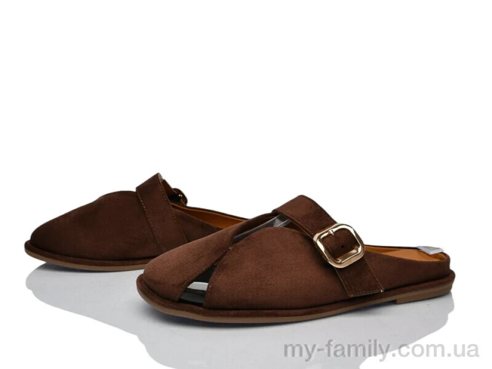 Шльопанці штучна замша коричневий жінки -, Жіночі шльопанці оптом