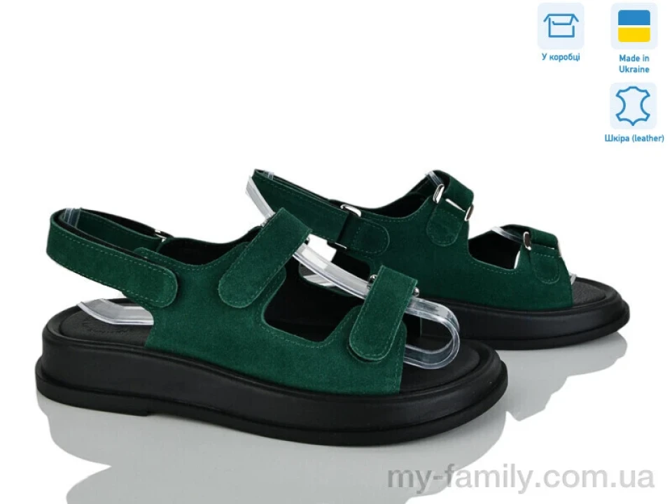 Босоніжки натуральна замша зелений жінки -, Жіночі босоніжки оптом