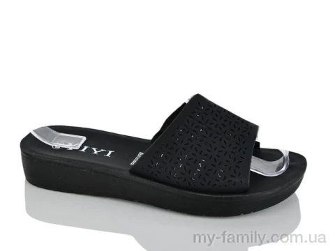 Шлепки искусственная кожа черный женщины -, Женские шлепки оптом