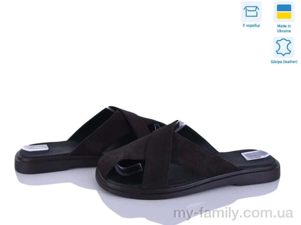 Шльопанці натуральна замша коричневий жінки -, Жіночі шльопанці оптом