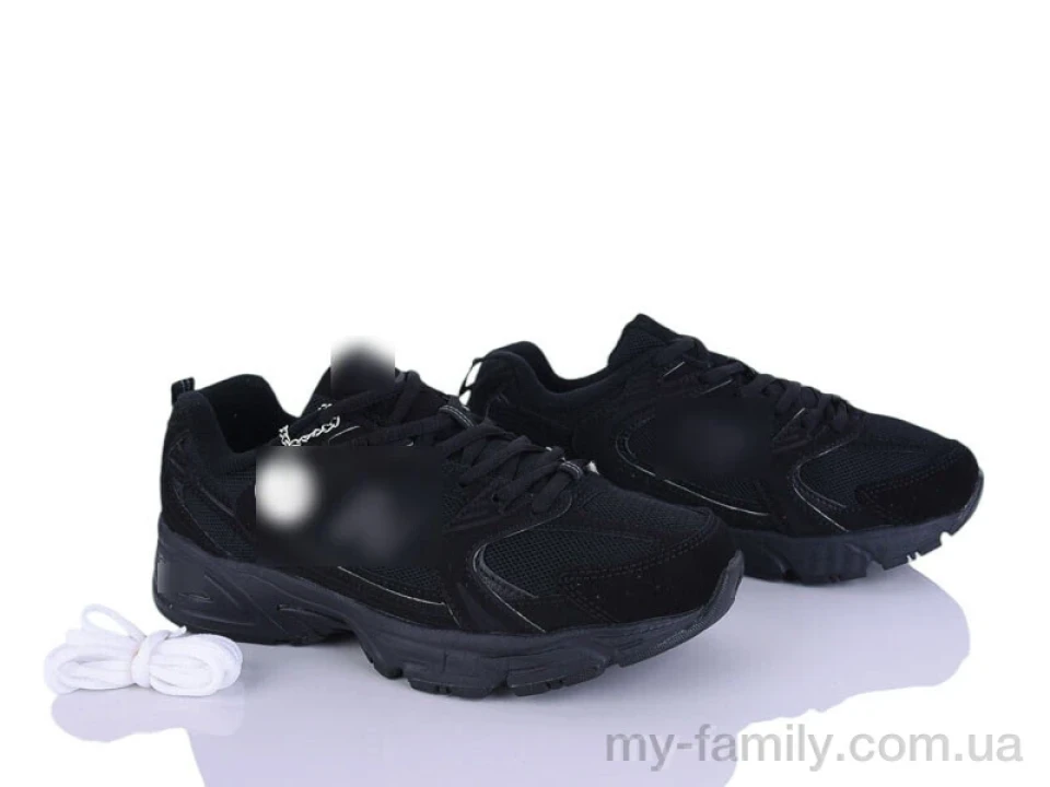 Кросівки штучна замша-текстиль чорний жінки -, Жіночі кросівки оптом