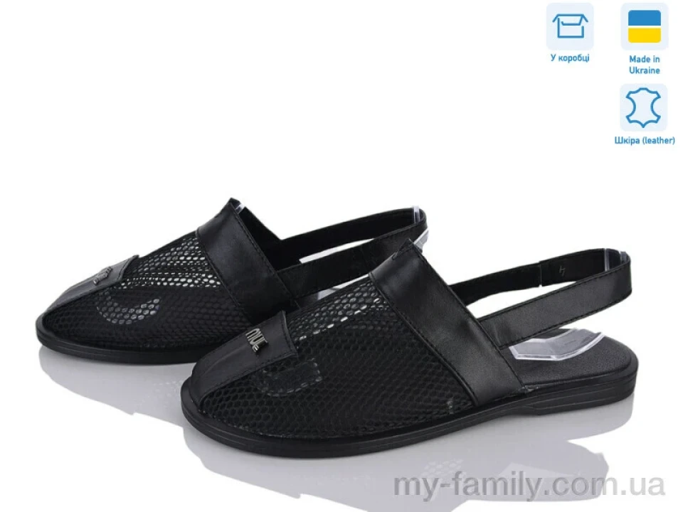 Босоніжки натуральна шкіра-текстиль чорний жінки -, Жіночі босоніжки оптом