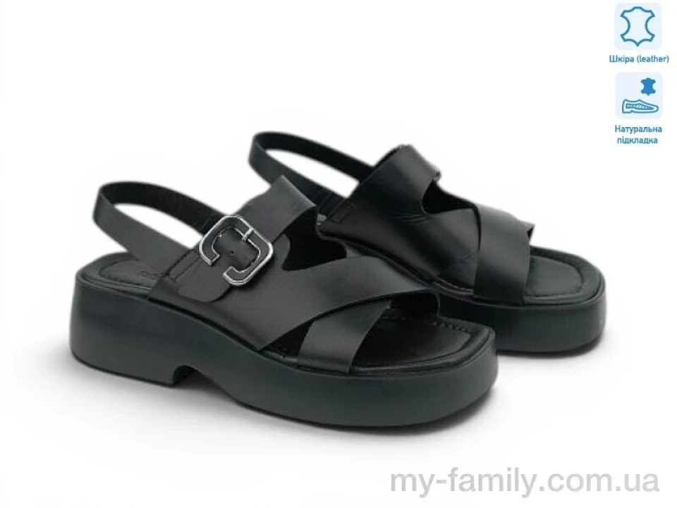 Босоніжки натуральна шкіра чорний жінки -, Жіночі босоніжки оптом