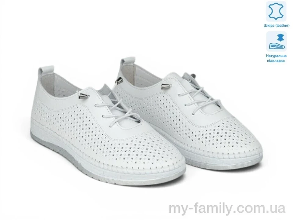 Мокасини натуральна шкіра білий жінки -, Взуття оптом жінки