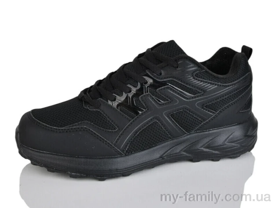 Кросівки штучна шкіра-текстиль чорний унісекс -, Унісекс кросівки оптом