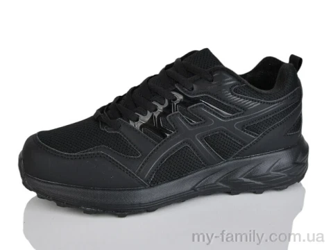 Кросівки штучна шкіра-текстиль чорний унісекс -, Унісекс кросівки оптом