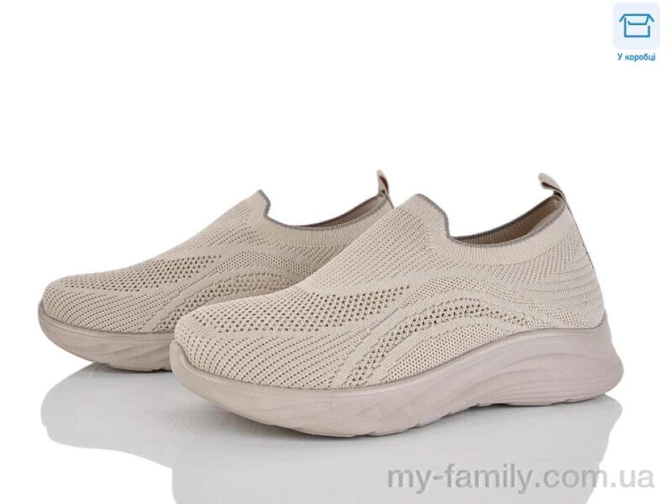 Кросівки текстиль бежевий жінки -, Жіночі кросівки оптом