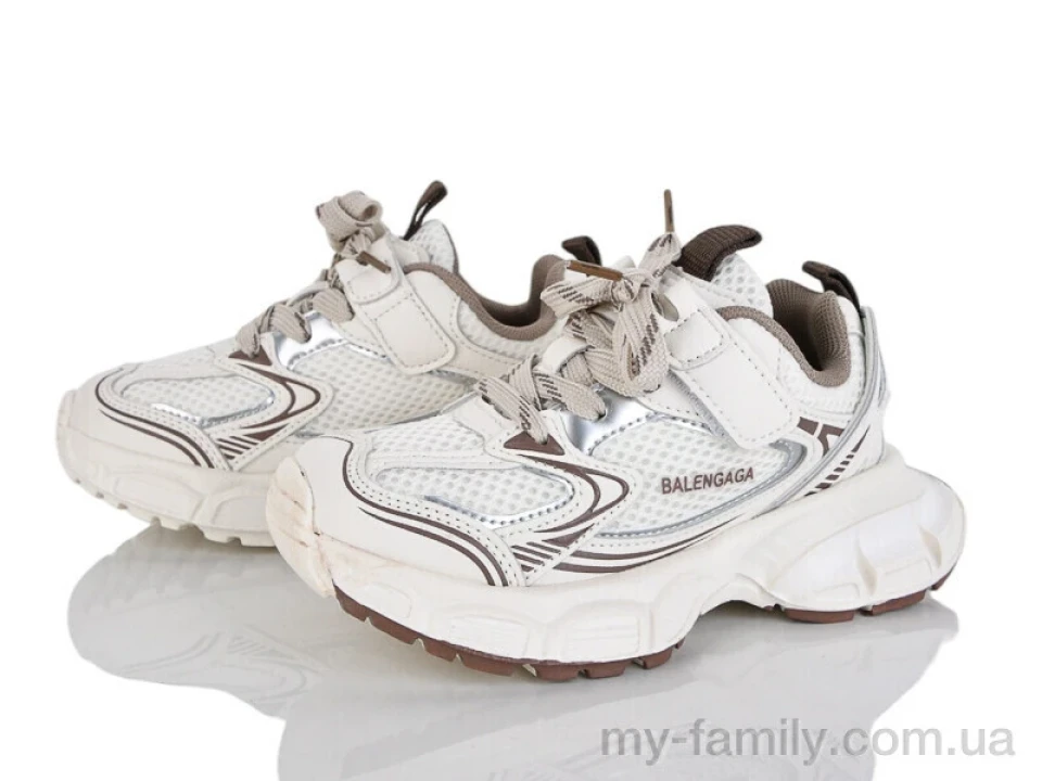 Кросівки штучна шкіра-текстиль бежевий діти унісекс, Дитячі кросівки оптом