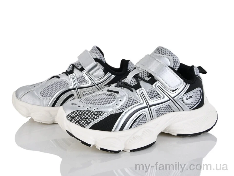 Кросівки штучна шкіра-текстиль срібний діти унісекс, Дитячі кросівки оптом