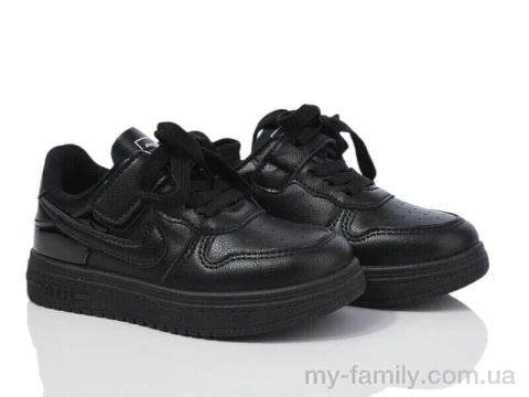 Кросівки штучна шкіра чорний діти унісекс, Дитячі кросівки оптом