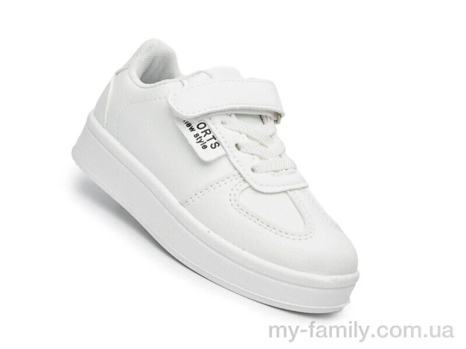 Кросівки штучна шкіра білий діти хлопчик, Кросівки оптом