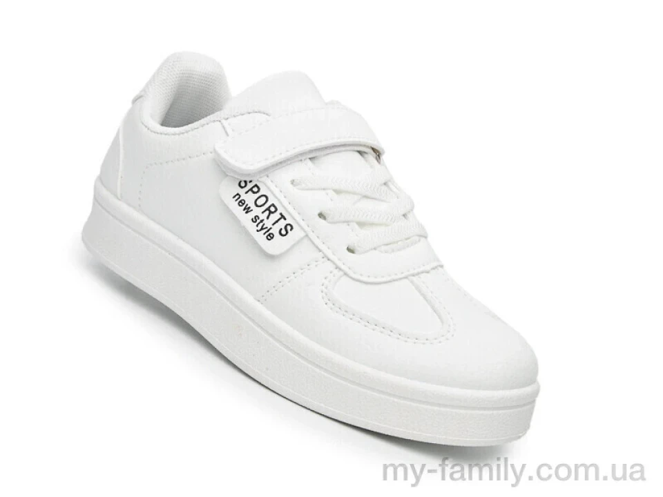 Кросівки штучна шкіра білий діти унісекс, Дитячі кросівки оптом