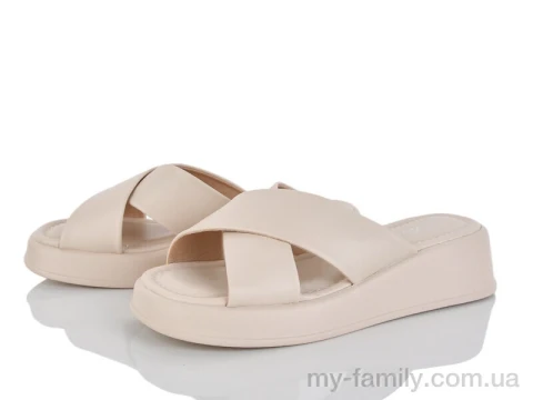 Шльопанці штучна шкіра бежевий жінки -, Жіночі шльопанці оптом
