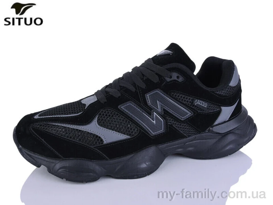 Кросівки штучна замша-текстиль чорний чоловіки -, Чоловічі кросівки оптом