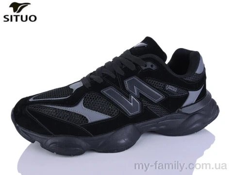 Кросівки штучна замша-текстиль чорний чоловіки -, Чоловічі кросівки оптом