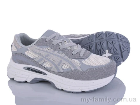 Кросівки штучна замша-текстиль сірий жінки -, Жіночі кросівки оптом