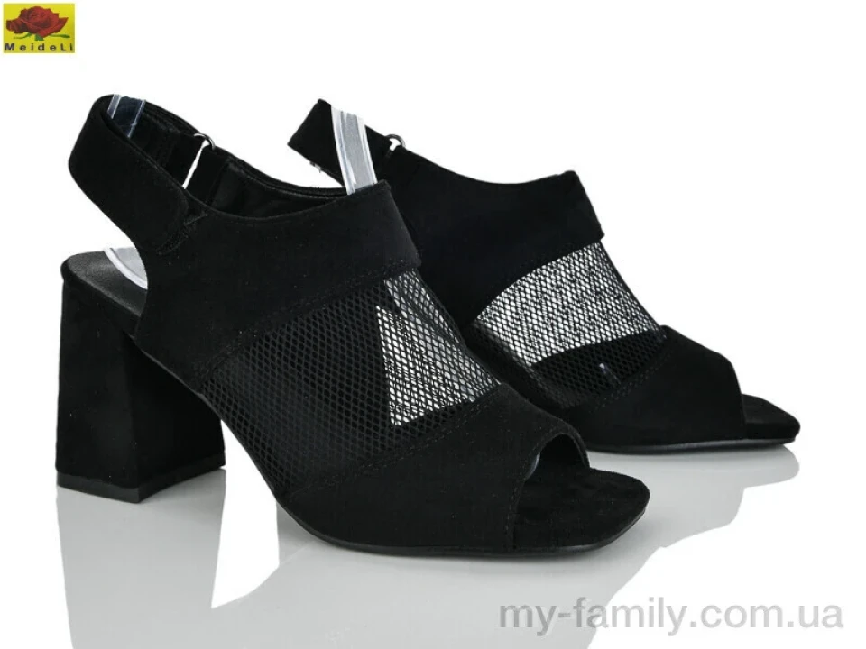 Босоножки искусственная замша-текстиль черный женщины -, Женские босоножки оптом