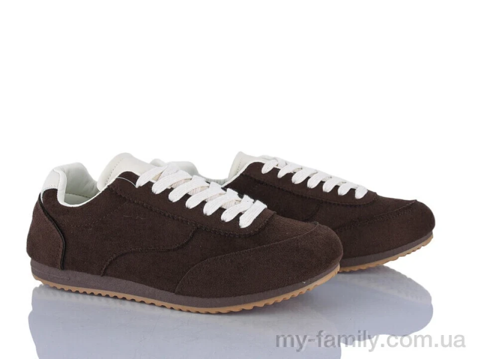 Кросівки штучна замша коричневий жінки -, Жіночі кросівки оптом