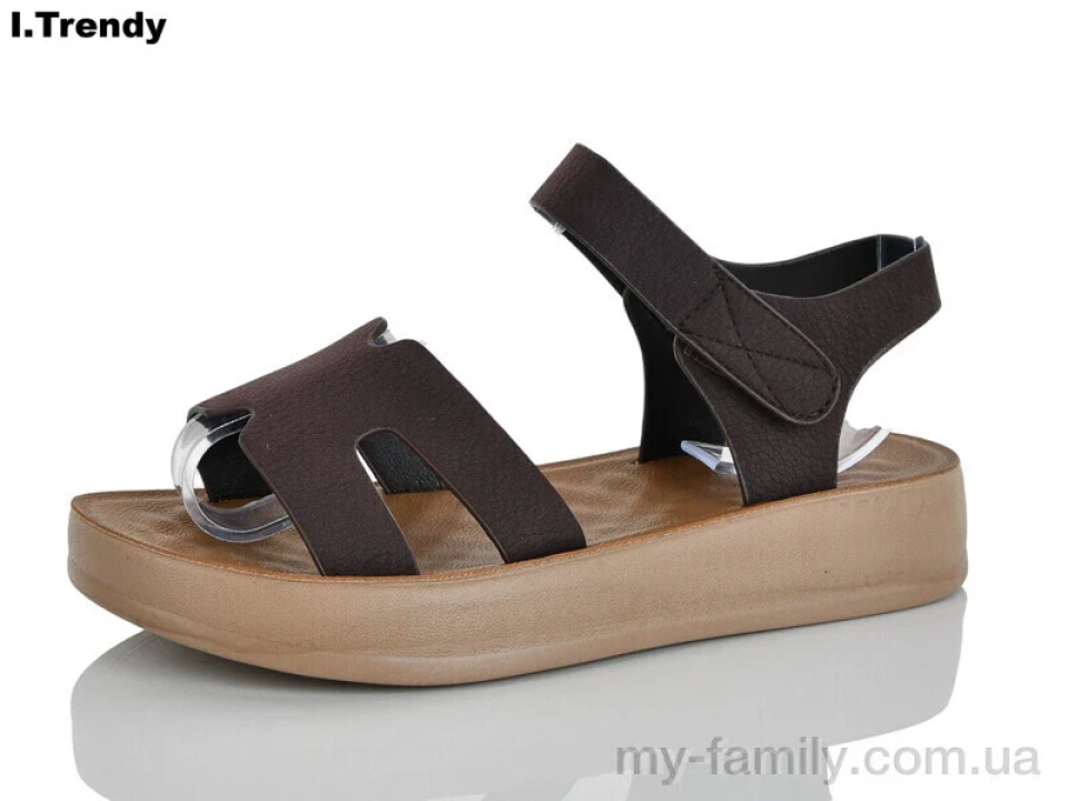 Босоніжки штучний нубук коричневий жінки -, Жіночі босоніжки оптом