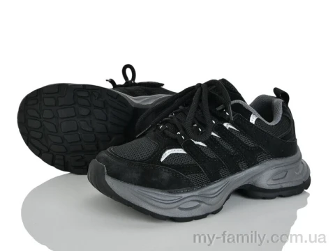 Кросівки штучний нубук-текстиль чорний діти унісекс, Дитячі кросівки оптом