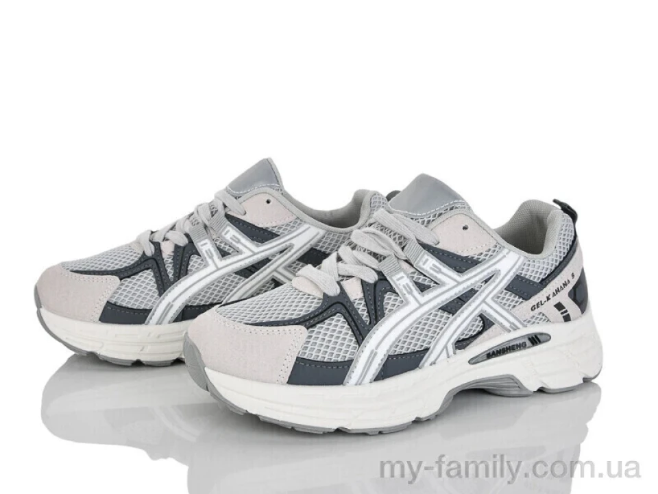 Кросівки штучна шкіра-текстиль сірий діти унісекс, Дитячі кросівки оптом