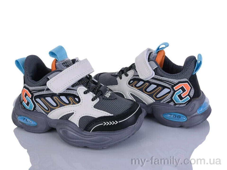 Кросівки штучна шкіра-текстиль сірий діти хлопчик, Дитячі кросівки оптом