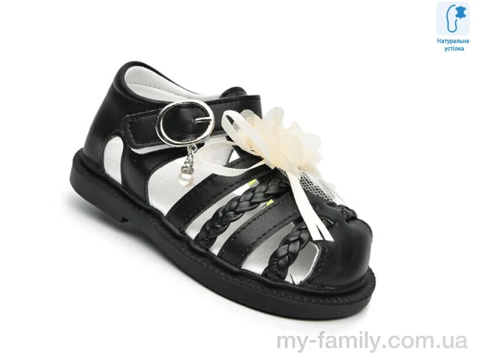 Босоніжки штучна шкіра чорний діти дівчинка, Взуття оптом діти