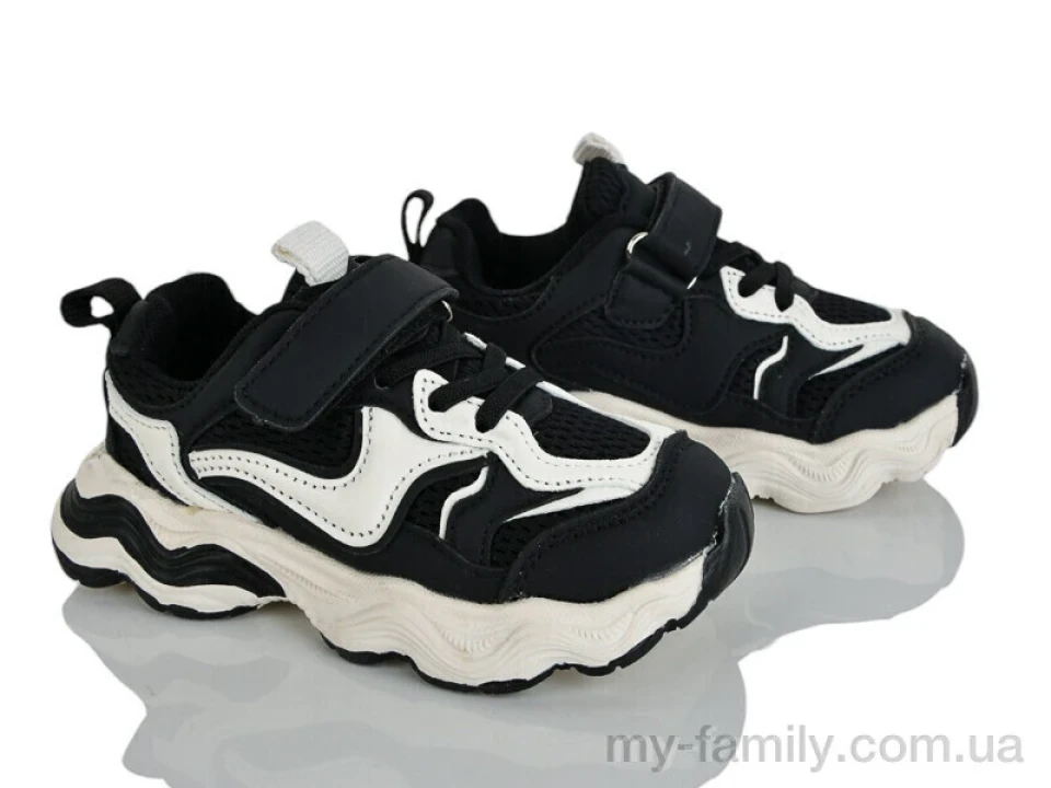 Кросівки штучна шкіра-текстиль чорний діти унісекс, Дитячі кросівки оптом