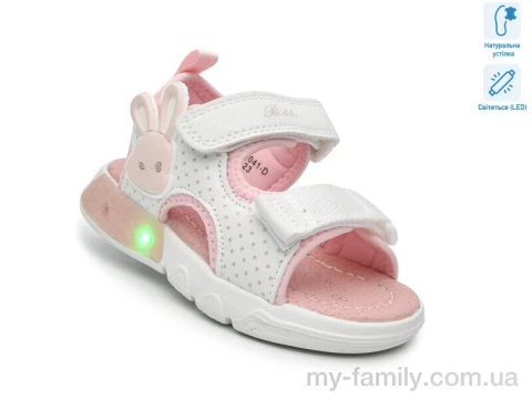 Босоножки искусственная кожа-текстиль белый дети девочка, Взуття оптом дети