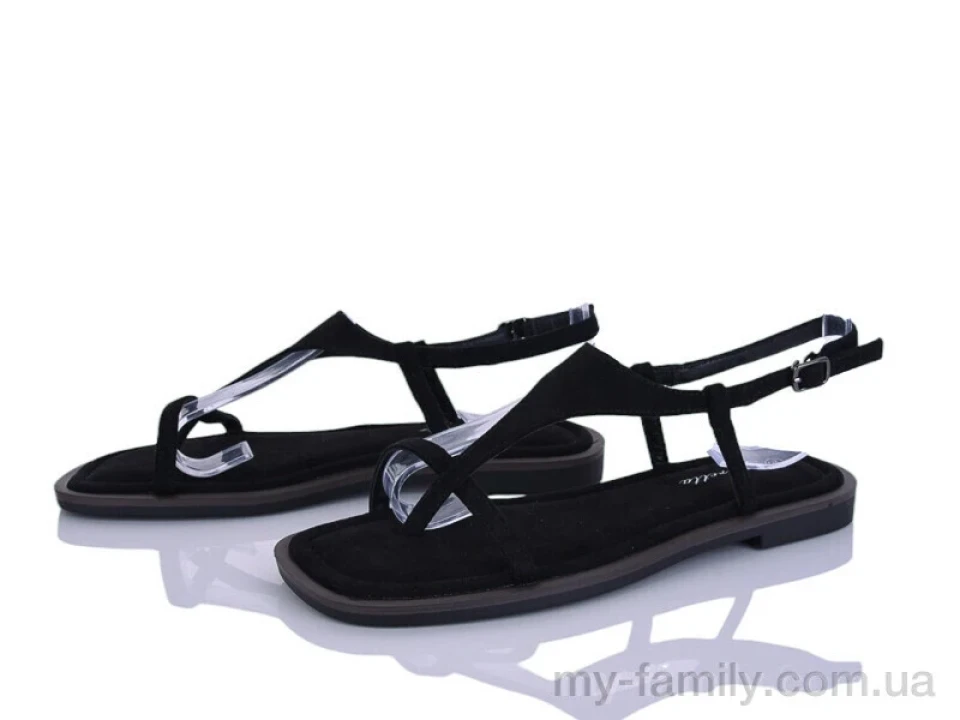 Босоніжки штучна замша чорний жінки -, Жіночі босоніжки оптом