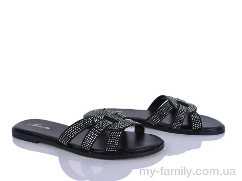 Шльопанці штучна замша чорний жінки -, Жіночі шльопанці оптом