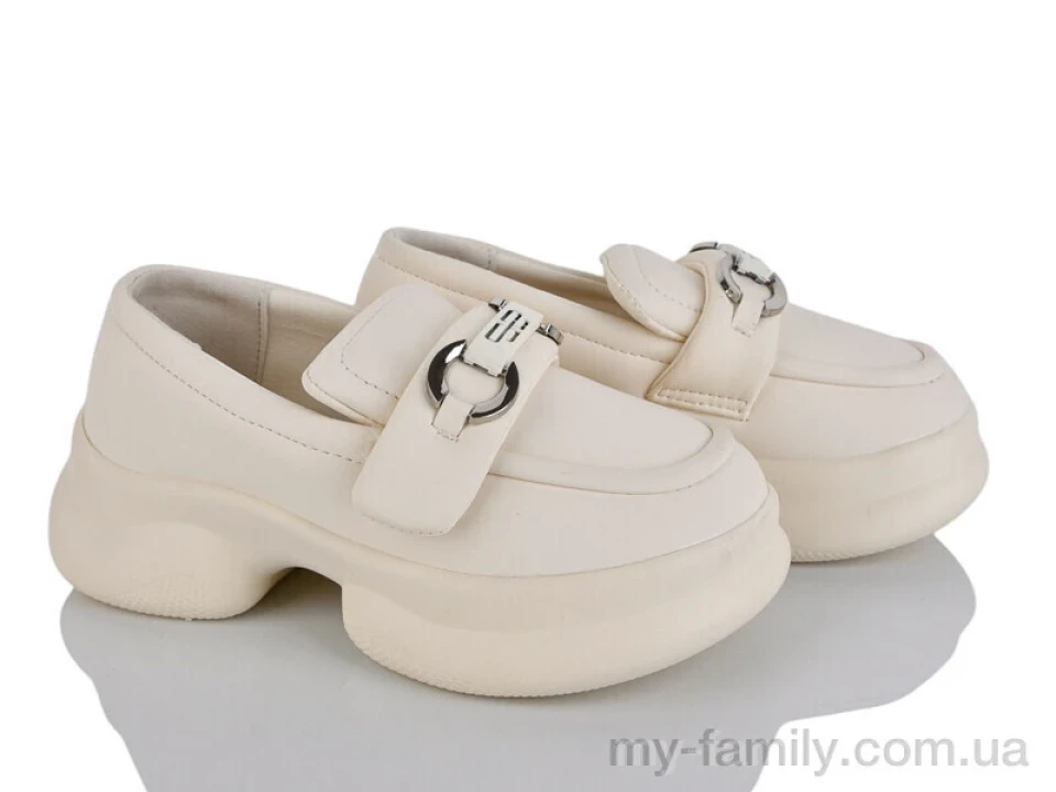 Туфлі штучна шкіра бежевий діти дівчинка, Дитячі туфлі оптом