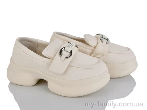 Туфлі штучна шкіра бежевий діти дівчинка, Дитячі туфлі оптом