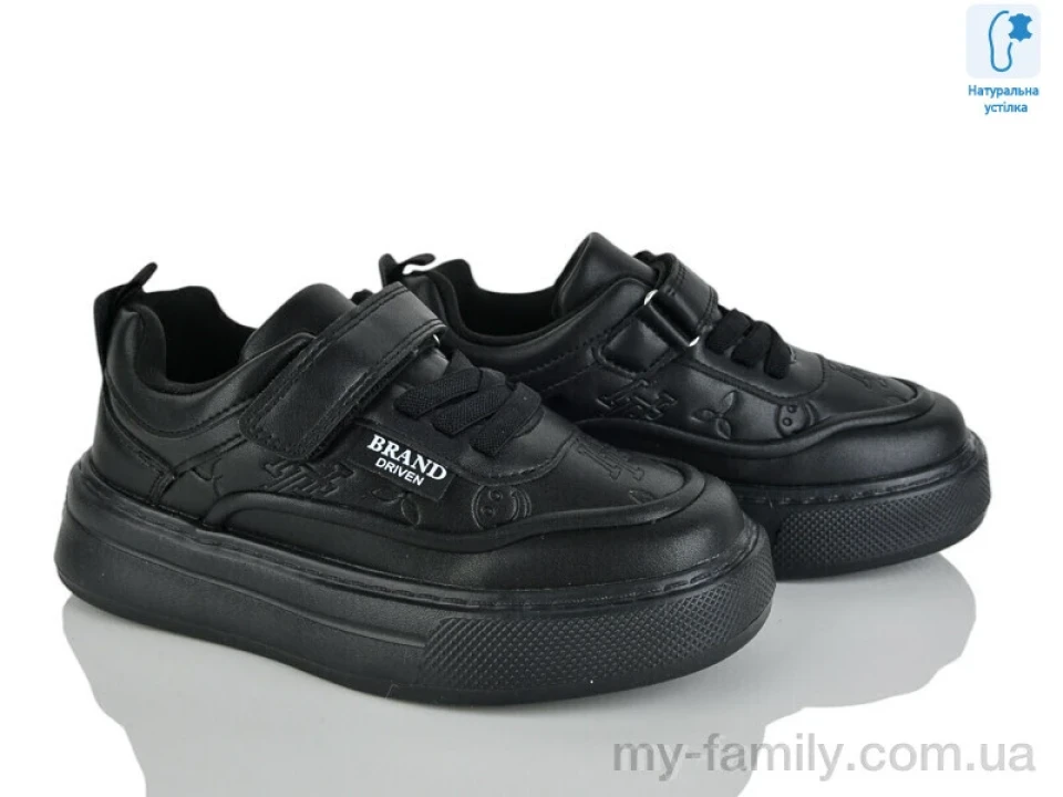 Кросівки штучна шкіра чорний діти унісекс, Дитячі кросівки оптом