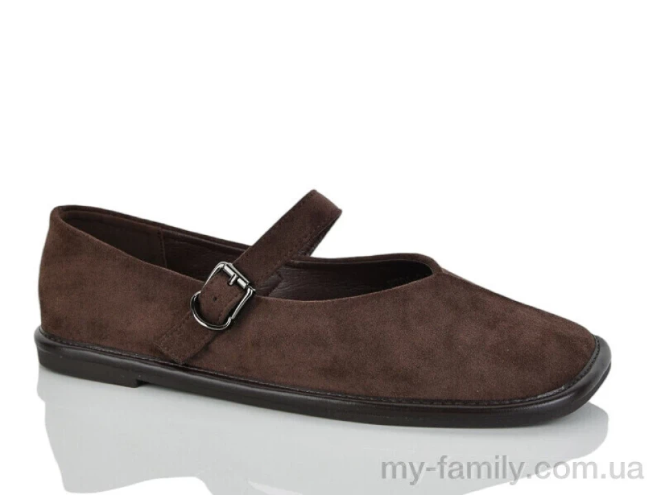 Туфлі штучна замша коричневий жінки -, Туфлі жіночі оптом