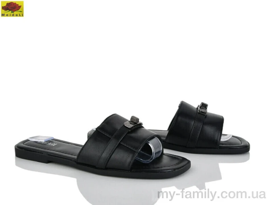 Шльопанці штучна шкіра чорний жінки -, Жіночі шльопанці оптом