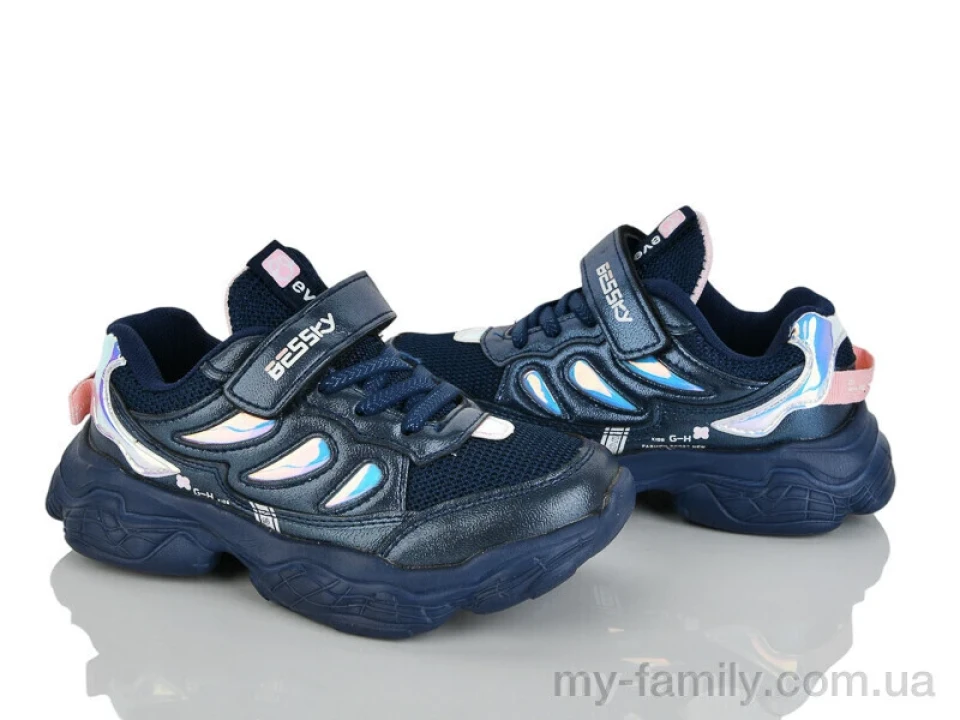 Кросівки штучна шкіра-текстиль синій діти дівчинка, Дитячі кросівки оптом