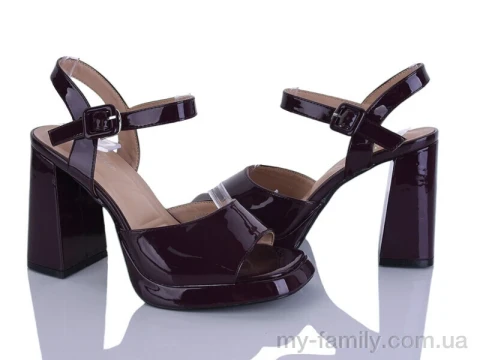 Босоніжки штучний лак бордовий жінки -, Жіночі босоніжки оптом