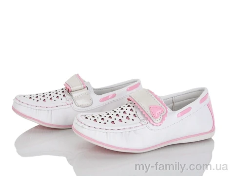 Туфлі штучна шкіра білий діти дівчинка, Дитячі туфлі оптом