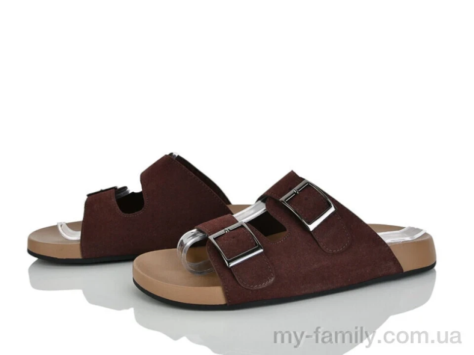 Шльопанці штучна замша коричневий жінки -, Жіночі шльопанці оптом