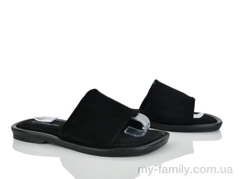 Шльопанці штучна замша чорний жінки -, Жіночі шльопанці оптом