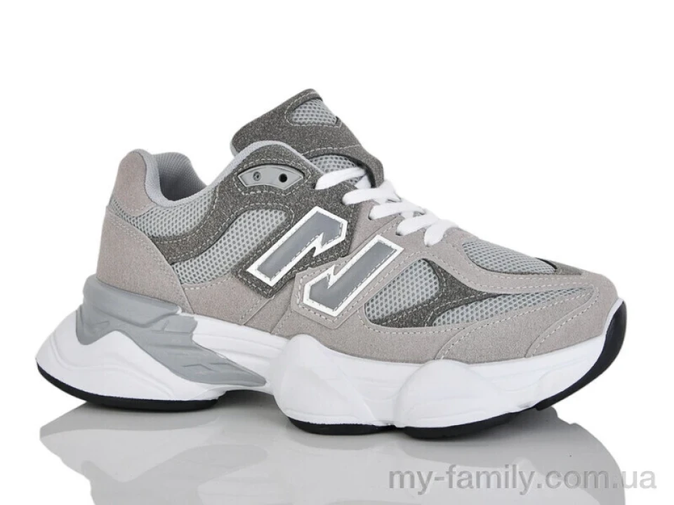 Кросівки штучна замша-текстиль сірий жінки -, Жіночі кросівки оптом